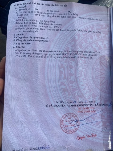 Bán đất thổ cư tạiThôn Bắc Hội, Xã Hiệp...