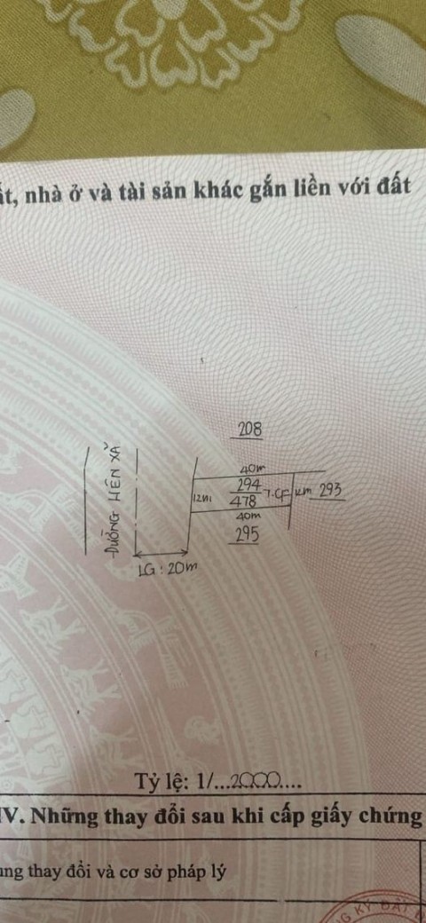 Cần bán gấp lô đất ngay mt đường liên xã...