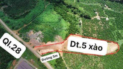 Bán 5 sào đất gần cầu 4 Gung Ré nằm sát...