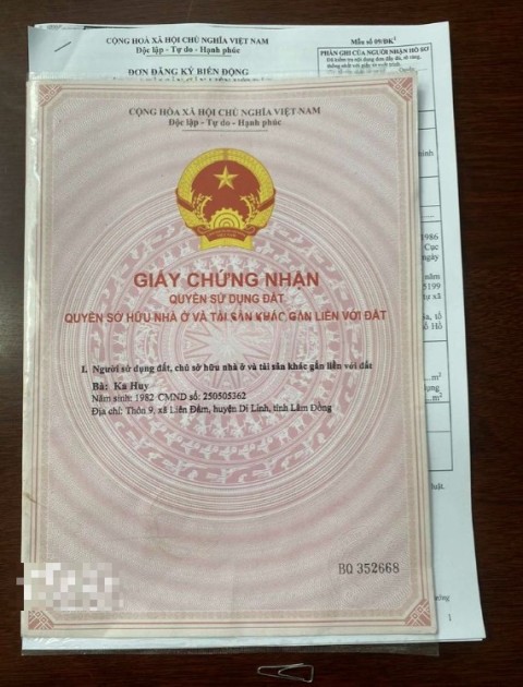 Cần bán đất xã Gung Ré huyện Di Linh...