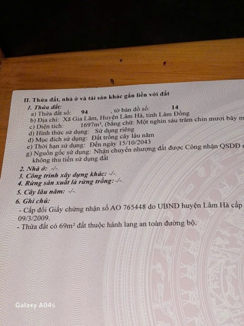 Bán 1,7 sào xã Gia Lâm. có sẵn nhà,điện...