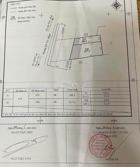 chính chủ bán đất mặt tiền DH721 tại xã...
