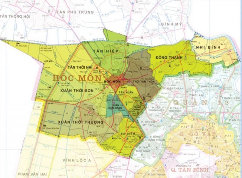 ban do huyen hoc mon